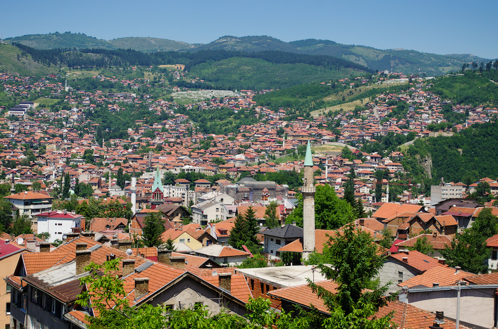 Cityscape of Sarajevo, Bosnia and Herzegovina