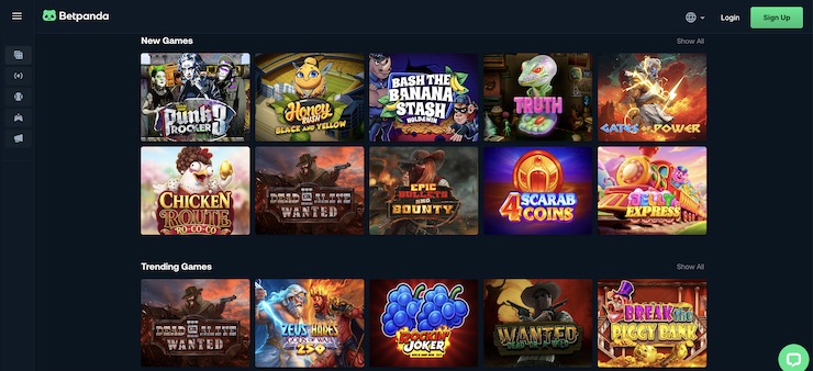 Bet Panda is one of the best crypto casinos for jackpot slots.